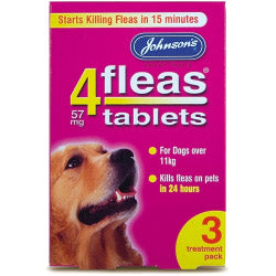 Comprimés anti-puces Johnsons Vet 4 pour chiens