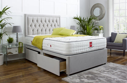 Windsor Divan Bed Set with Button Headboard