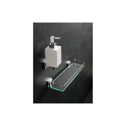 Rexdale Wall Mounted Soap Dispenser - Chrome & White