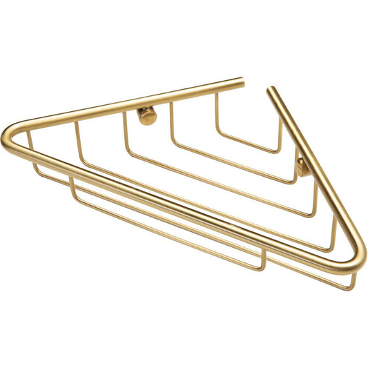 Rockwood 1-Tier Corner Shower Caddy - Brushed Brass