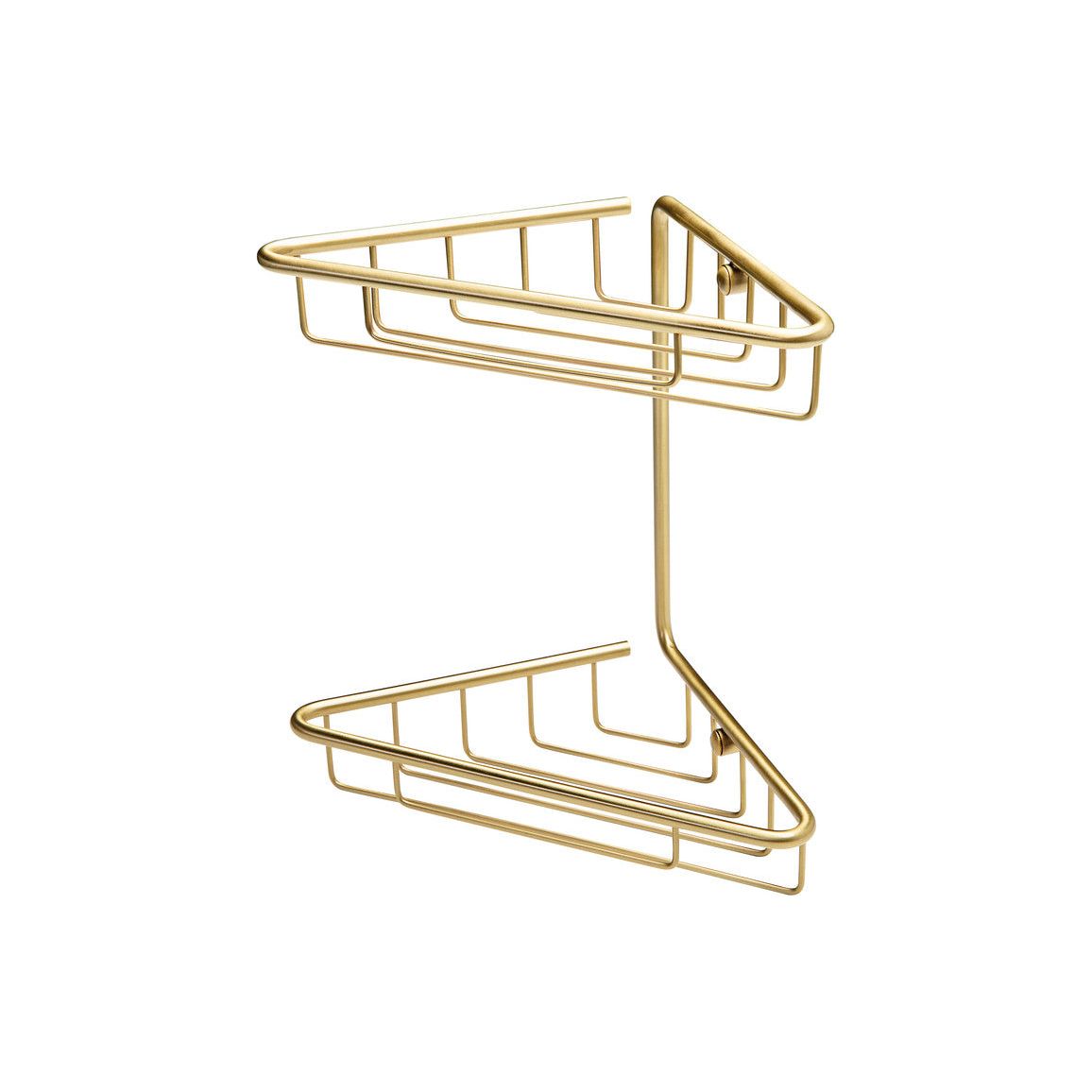 Rockwood 2-Tier Corner Shower Caddy - Brushed Brass