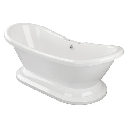 Barawa Freestanding 1760x700x720mm 2TH Bath w/Base - White