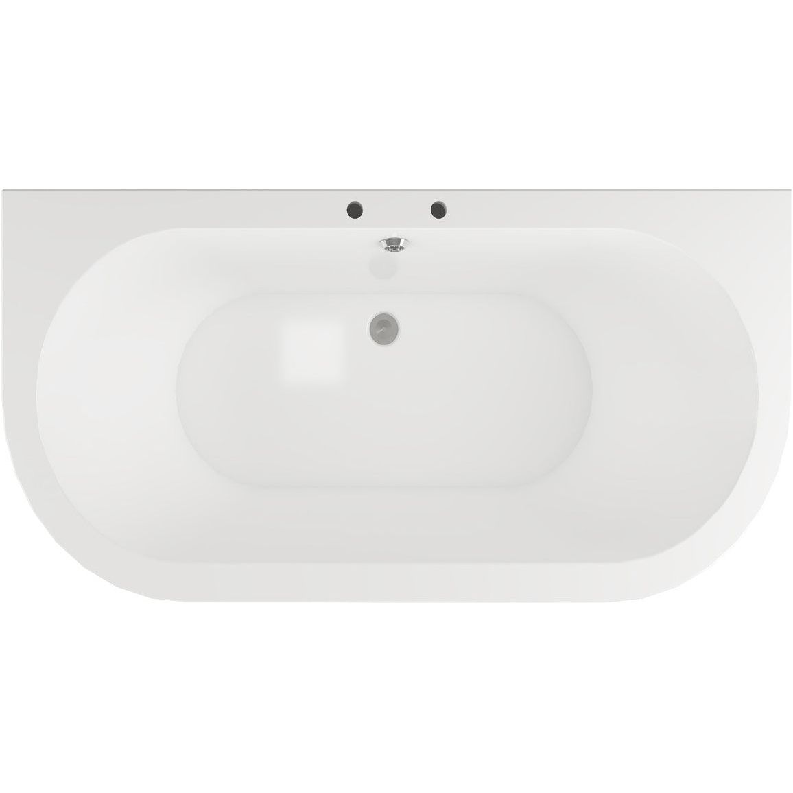 Amsteam Freestanding Back To Wall 1700x800x600mm 2TH Bath w/Feet - White