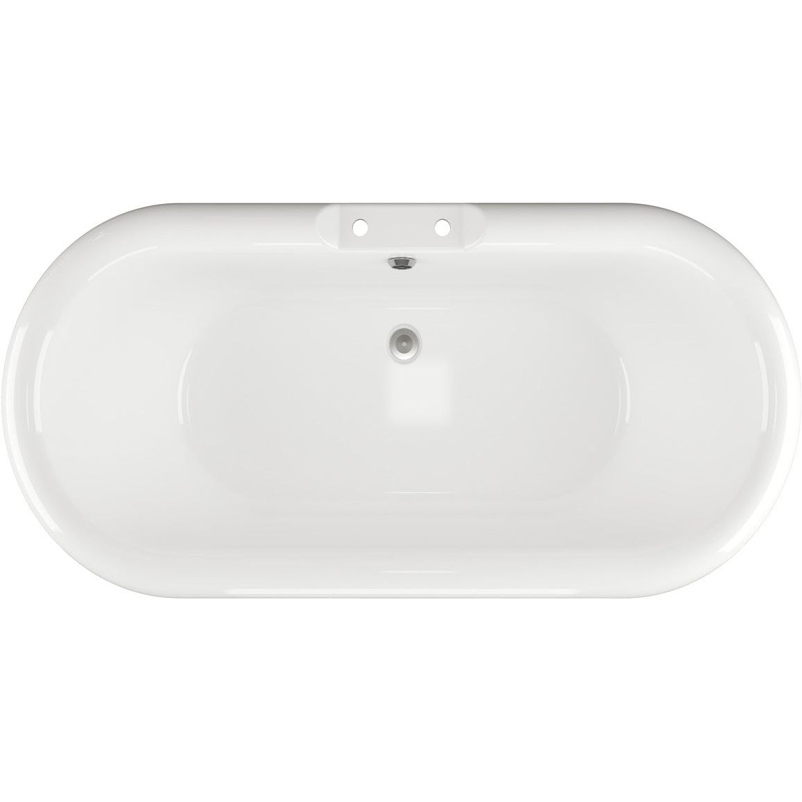 Amazon Freestanding 1690x740x620mm 2TH Bath w/Feet - White