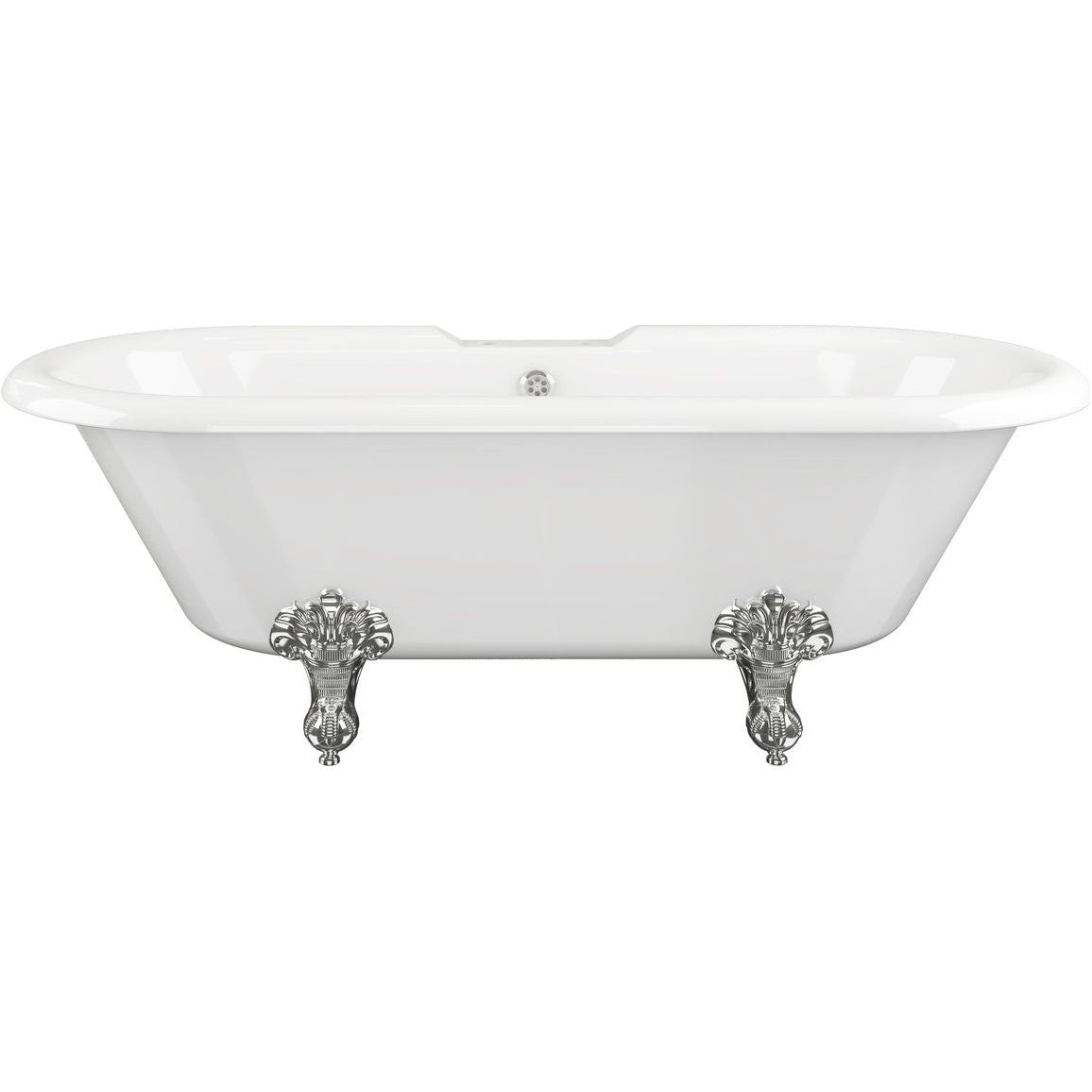 Amazon Freestanding 1690x740x620mm 2TH Bath w/Feet - White