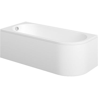 Wuye Forme en J 1700 x 725 x 600 mm 0TH Baignoire avec pieds (LH)