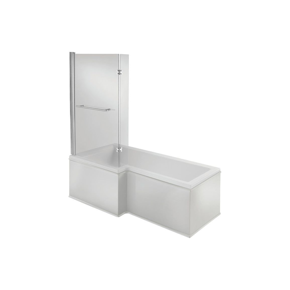 Ona L Shape 1700x850x560mm 0TH Shower Bath Pack (LH)