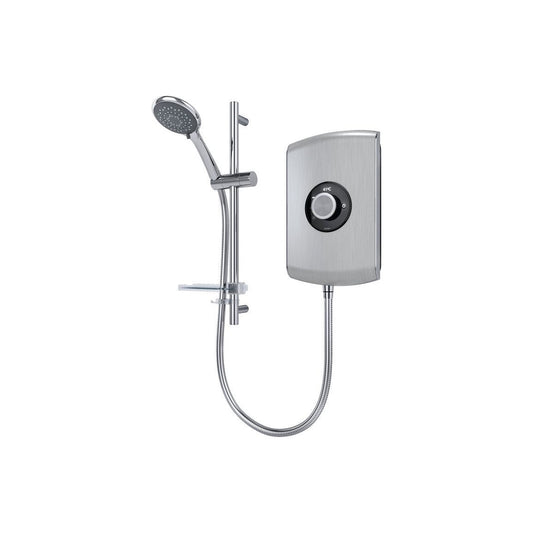 Triton Amore 9.5kW Electric Shower - Brushed Steel