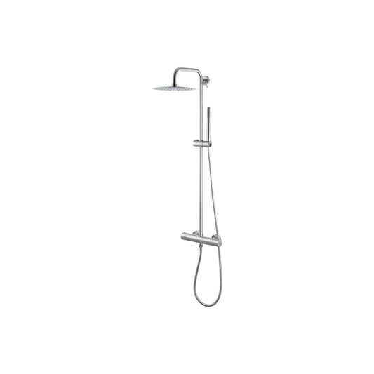 Vema Thermostatic Shower Column w/Fixed Head & Riser - St/Steel