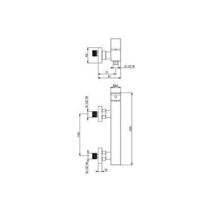 Vema Maira ABS Riser Rail w/Hose & Handset