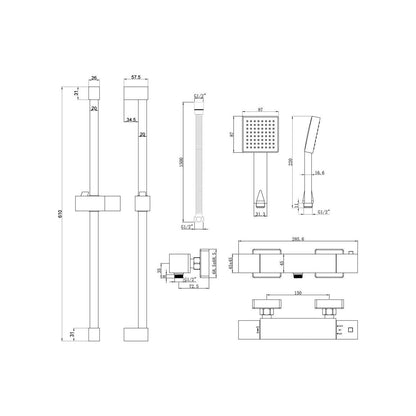 Briery Cool-Touch Thermostatic Bar Mixer Shower