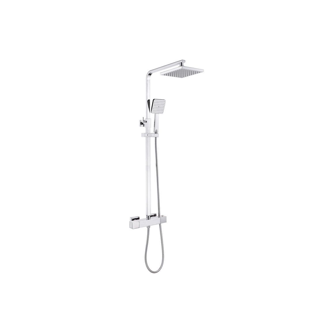 Mitigeur thermostatique de douche Briery Cool-Touch avec colonne montante et kit de plafond