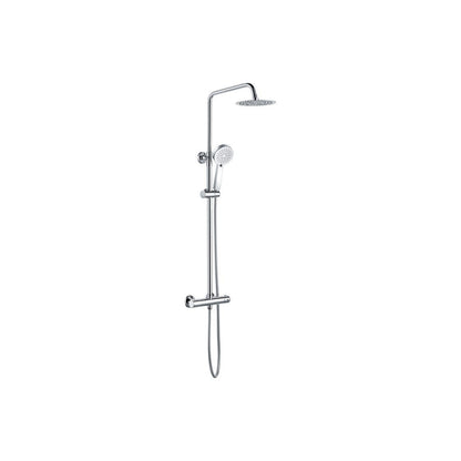 Buena Round Thermostatic Bar Mixer w/Riser Kit - Chrome