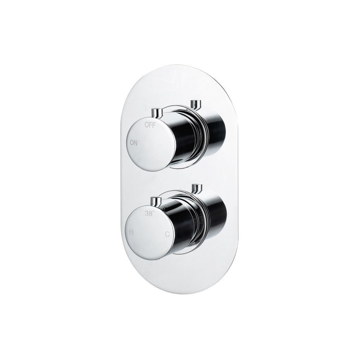 Bethel Thermostatic Single Outlet Twin Shower Valve