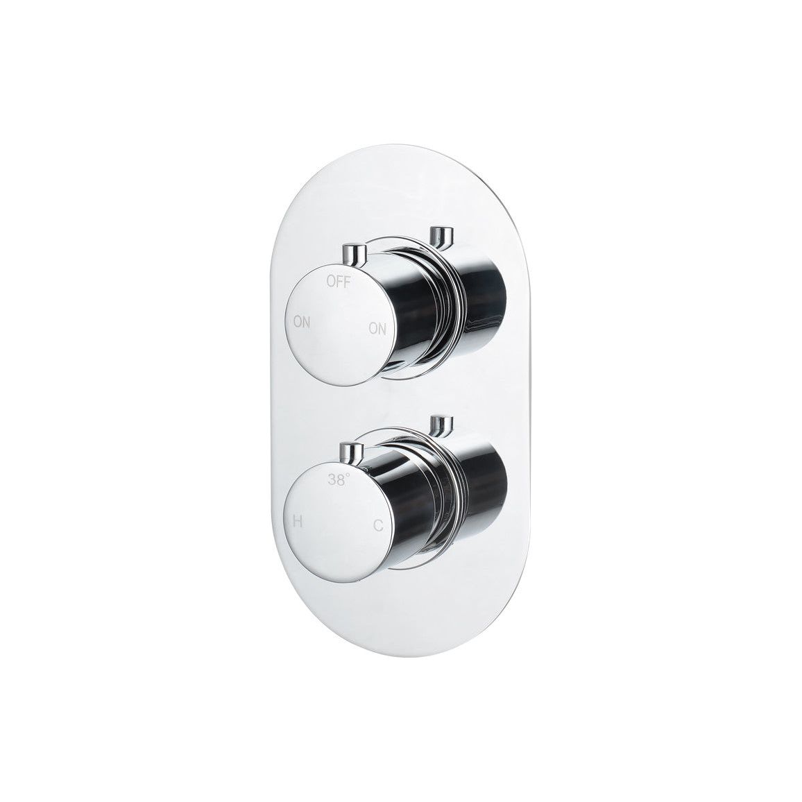 Bethel Thermostatic Two Outlet Twin Shower Valve