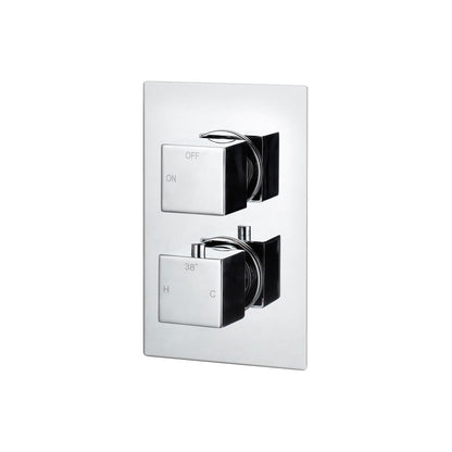 Eubank Thermostatic Single Outlet Twin Shower Valve