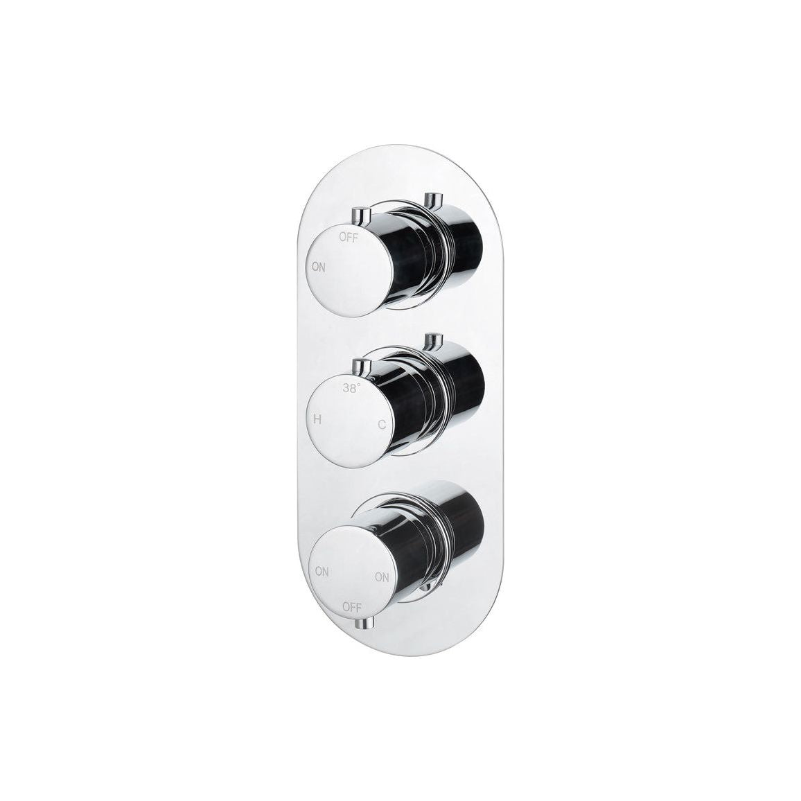 Bethel Thermostatic Three Outlet Triple Shower Valve