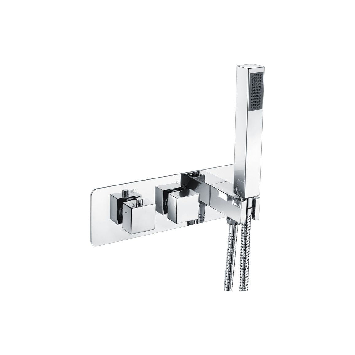 Alabama Thermostatic Two Outlet Shower Valve w/Handset