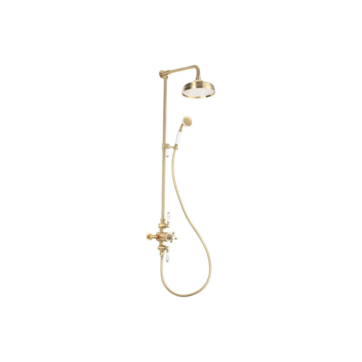 Burchs Thermostatic Shower Kit - Brushed Brass