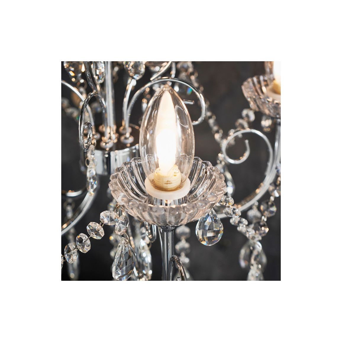 Birchmount 5 Arm Chandelier Ceiling Light - Chrome