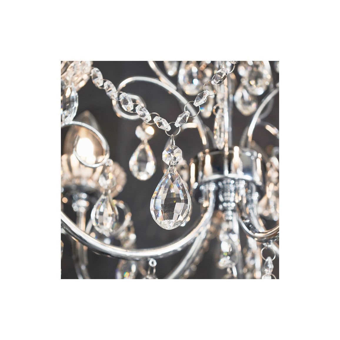 Birchmount 5 Arm Chandelier Ceiling Light - Chrome