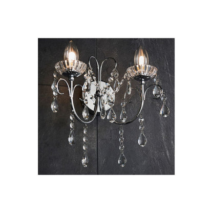 Birchmount 2 Arm Chandelier Wall Light - Chrome