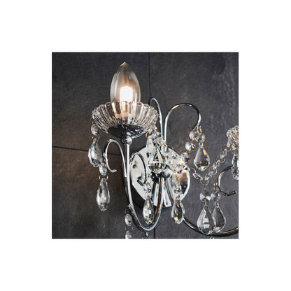 Birchmount 2 Arm Chandelier Wall Light - Chrome