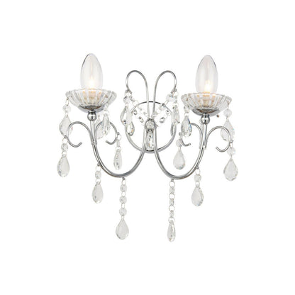 Birchmount 2 Arm Chandelier Wall Light - Chrome