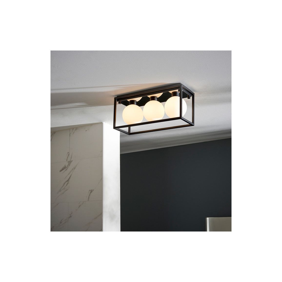 Rec Frame Ceiling Light - Matt Black