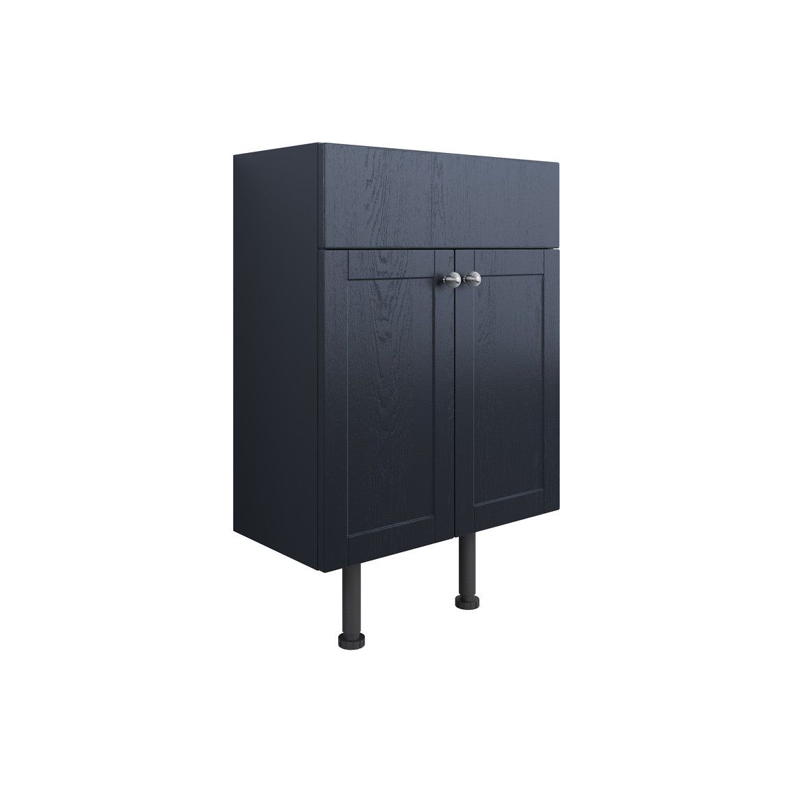 Mueble de lavabo Berry de 600 mm y 2 puertas - Ceniza índigo