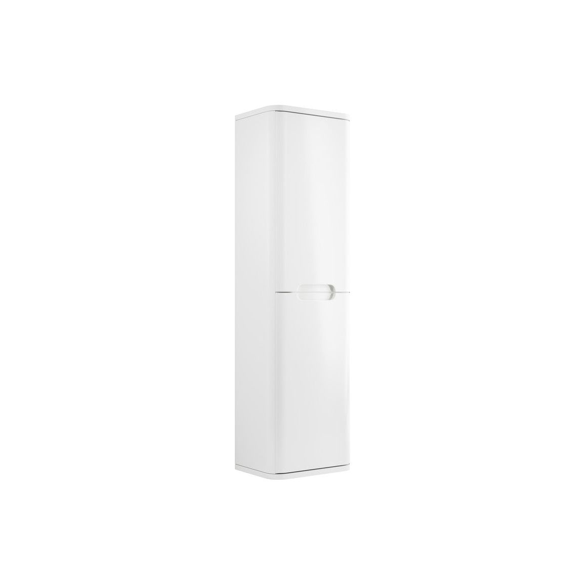 Fawn 350mm 2 Door Wall Hung Tall Unit - White Gloss