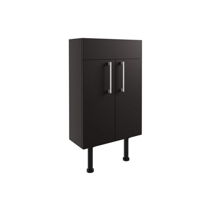 Meuble Lavabo Slim 500 mm en Cèdre - Gris Graphite Mat