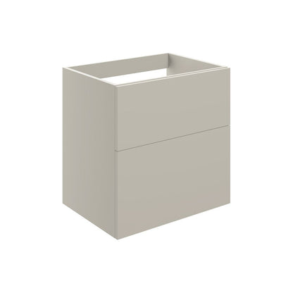 Mueble de lavabo suspendido con 2 cajones y 590 mm Glen (sin parte superior) - Matt Latte