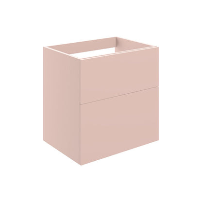 Glen 590mm Wall Hung 2 Drawer Basin Unit (No Top) - Matt Antique Rose