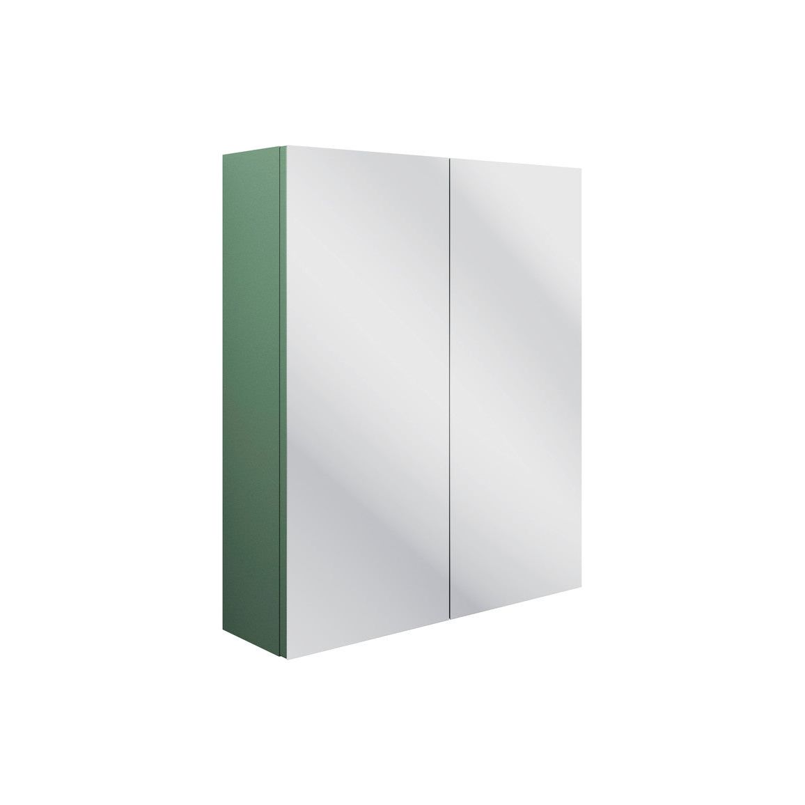 Berry 600mm 2 Door Mirrored Wall Unit - Matt Sage Green