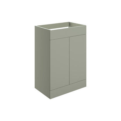 Mueble de lavabo con 2 puertas y suelo Glen de 590 mm (sin parte superior) - Verde oliva mate