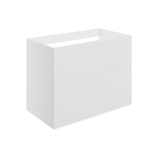 Glen 790mm Wall Hung 2 Drawer Basin Unit (No Top) - Matt White