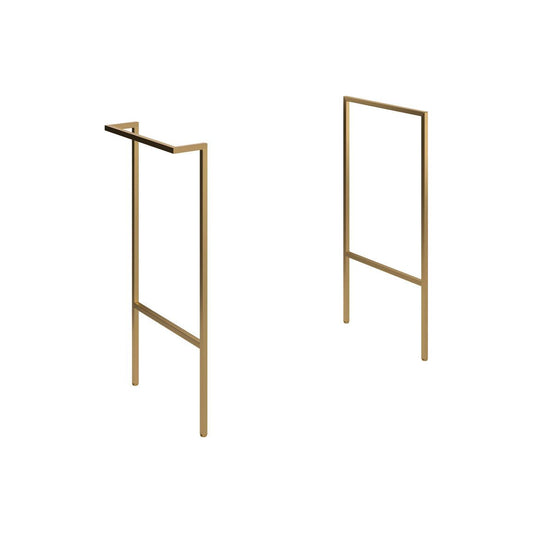 Glen Optional Frame with Integrated Towel Rail - Brushed Brass