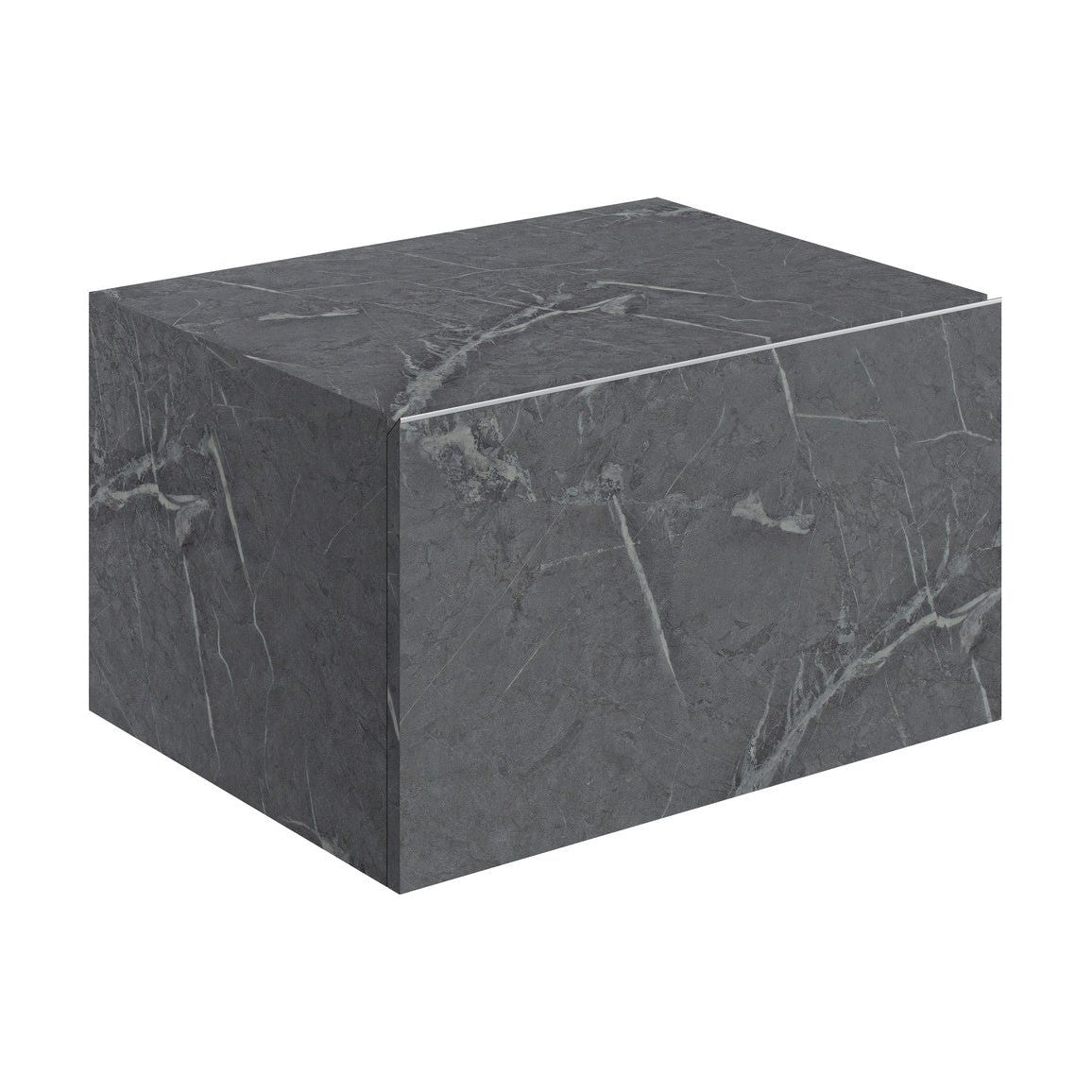 Hayes 600mm Wall Hung Storage Drawer - Grey Marble