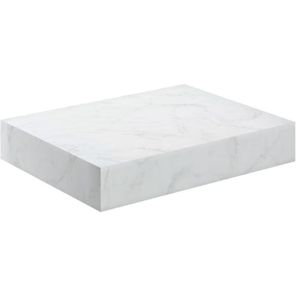 Hayes 800mm Wall Hung Basin Shelf - White Marble