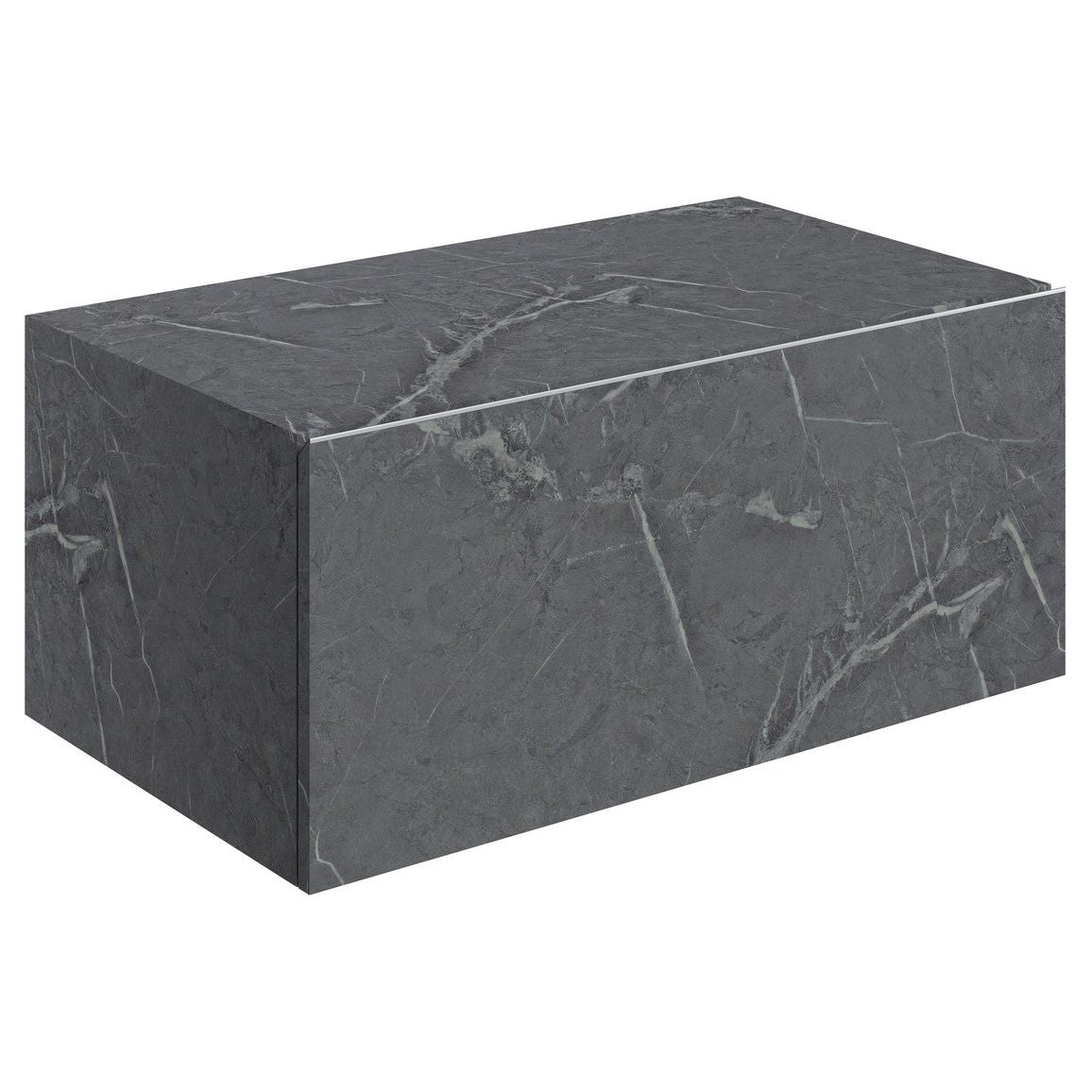Hayes 800mm Wall Hung Storage Drawer - Grey Marble