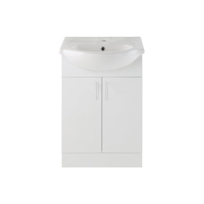 Aspen 655mm Basin Unit & Basin - White Gloss