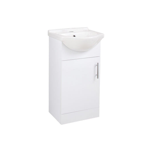 Mueble y lavabo Aspen de 450 mm - Blanco brillante