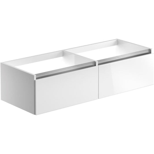 Conifer 1200mm Wall Hung Basin Unit Run (No Top) - White Gloss