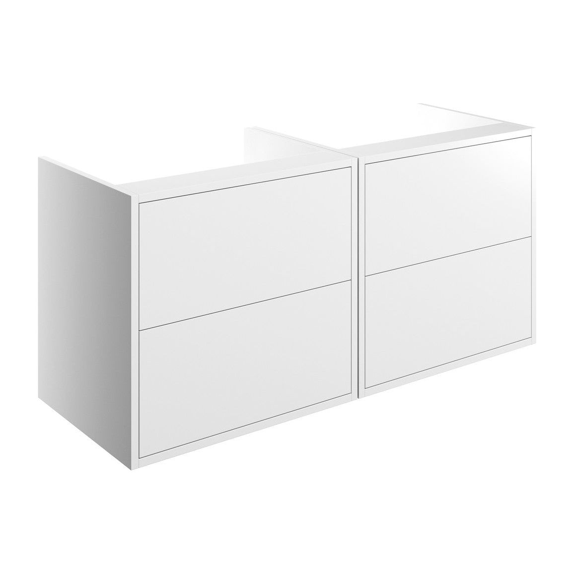 Mueble de lavabo suspendido Frontage de 1200 mm (sin parte superior) - Blanco mate