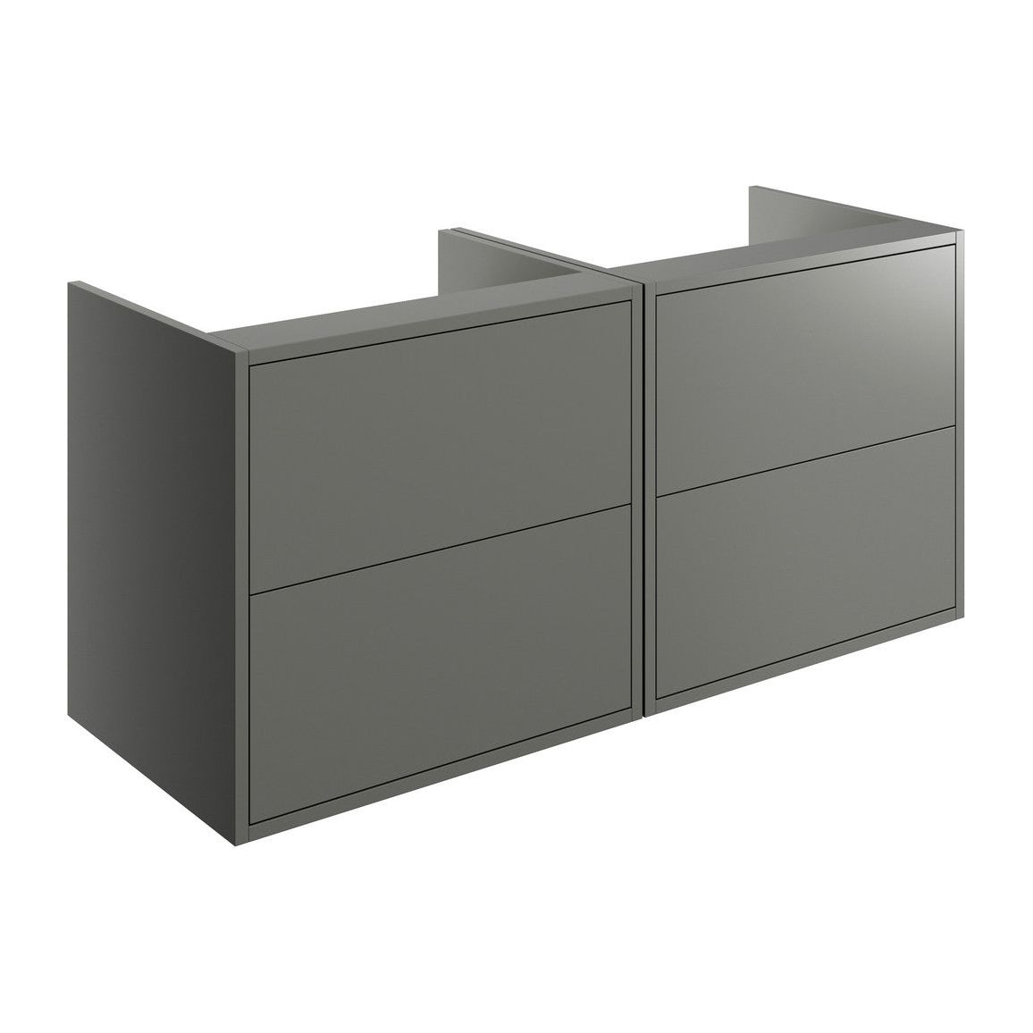 Frontage 1200mm Wall Hung Basin Unit Run (No Top) - Matt Grey