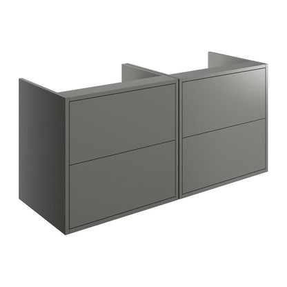 Mueble para lavabo suspendido Frontage de 1200 mm (sin parte superior) - Gris mate