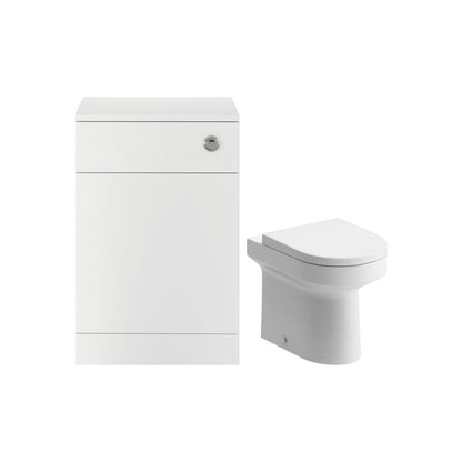 Aspen 500mm WC Unit & BTW Pan Pack - White Gloss