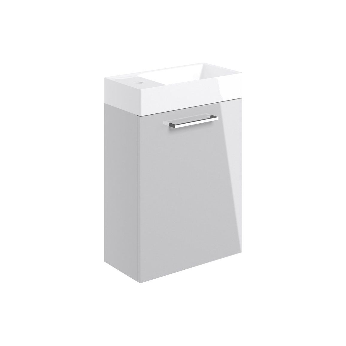 Bateba 410mm W/H Basin Unit & C/C Toilet Pack - Grey Gloss