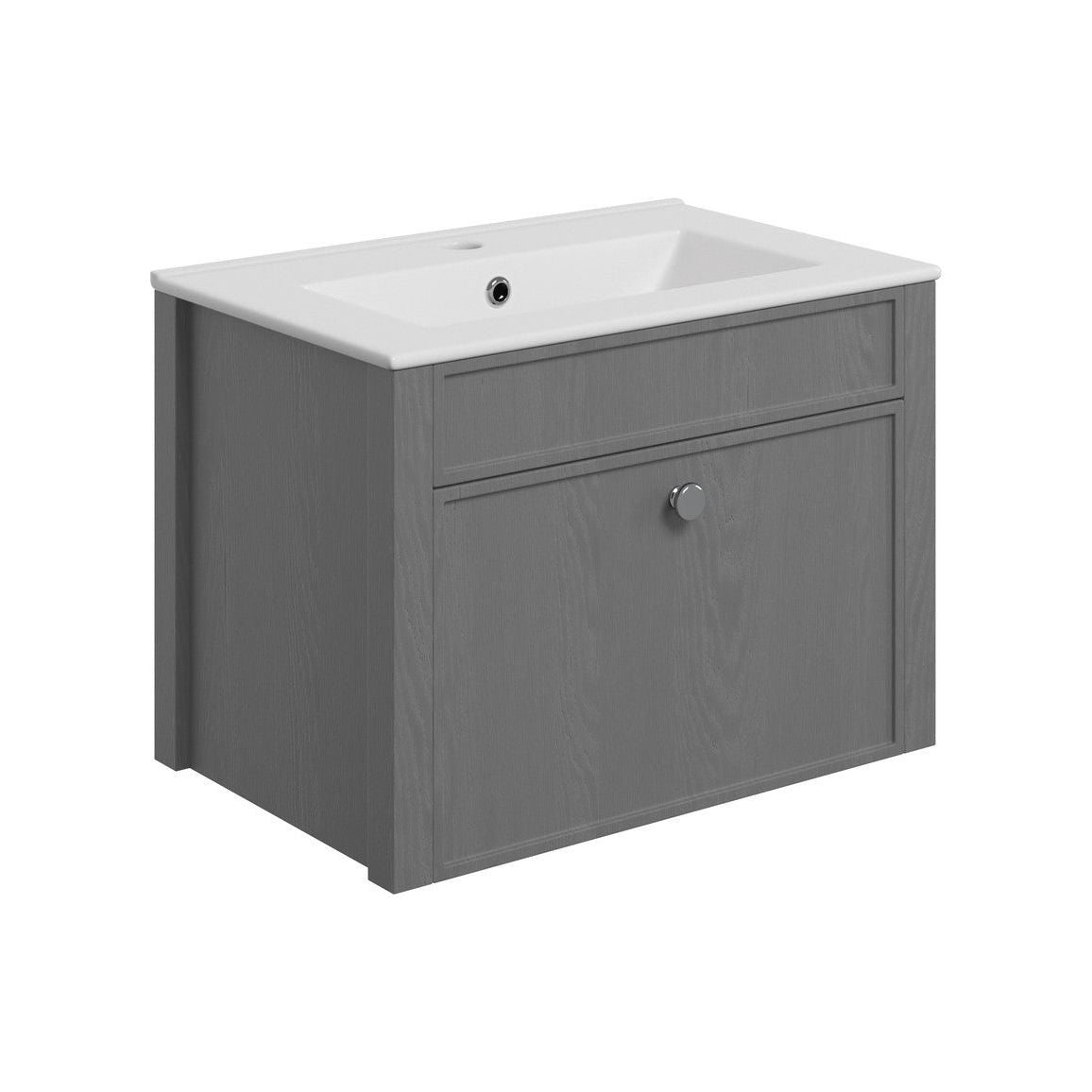 Meuble Lavabo Suspendu Paddock 605 mm (sauf lavabo) - Frêne Gris